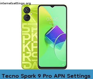 Tecno Spark 9 Pro APN Setting